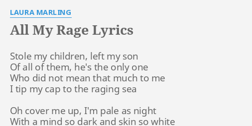 in spite of all my rage lyrics
