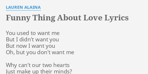 FUNNY THING ABOUT LOVE