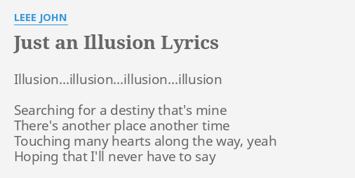 just an illusion lyrics