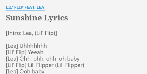 Lil Flip - Sunshine ft Lea (TRADUÇÃO) 