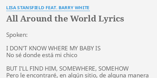 barry white all around the world lyrics