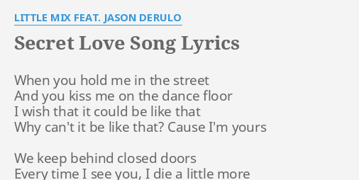 Love song lyrics secret Secret Love