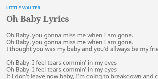 oh baby when you talk like that song lyrics