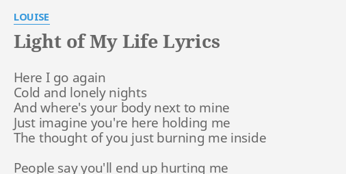 light in my life lyrics