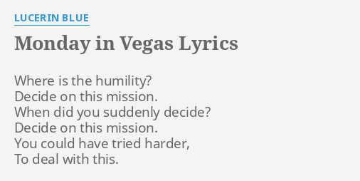 lucerin blue monday in vegas