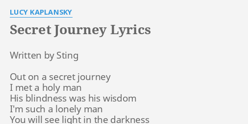 secret journey lyrics meaning