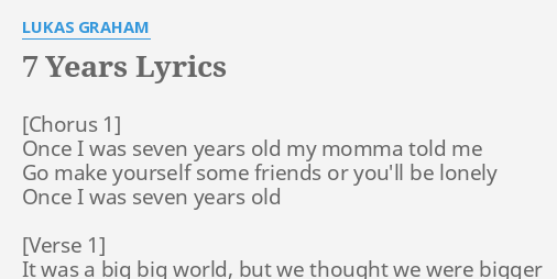 lyrics 7 years