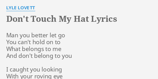hold onto your hat lyrics
