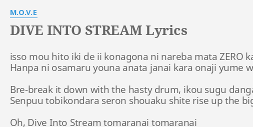 Dive Into Stream Lyrics By M O V E Isso Mou Hito Iki