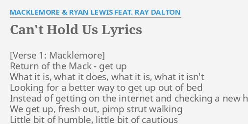 Can T Hold Us Lyrics By Macklemore Ryan Lewis Feat Ray