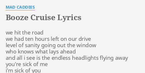booze cruise lyrics