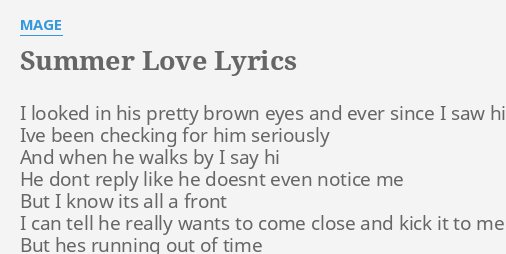it's the summer of love lyrics