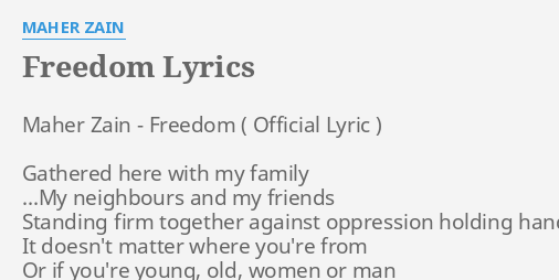 can we make the most of freedom lyrics