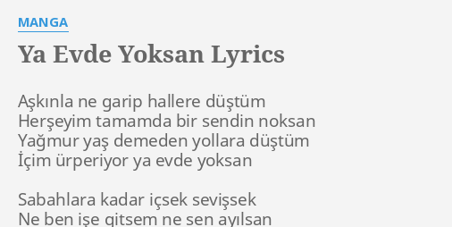 ya evde yoksan akor