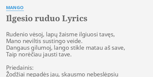 mango ilgesio ruduo