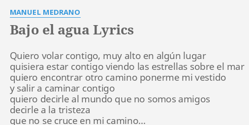 BAJO EL AGUA