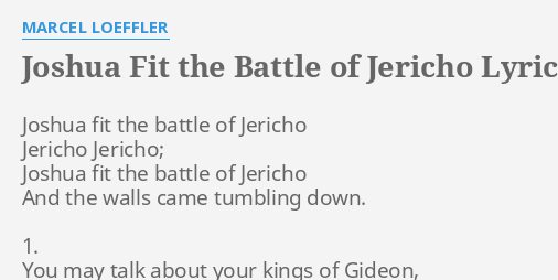 who wrote joshua fit the battle of jericho lyrics