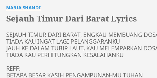 Maria Shandi Sejauh Timur Dari Barat Dunia Belajar