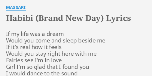 massari habibi brand new day