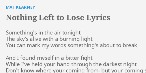 Pin By Kat Wood On Musically Inclined Nights Lyrics Lyrics Kearney