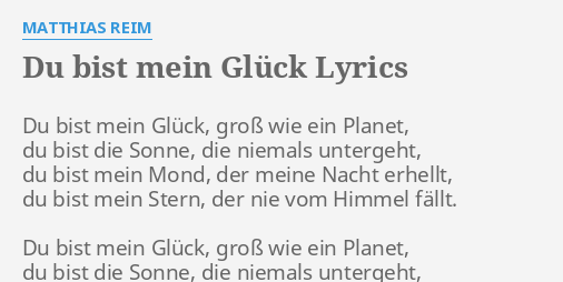 Mein songtext bist du ching Songtext: Dorfrocker