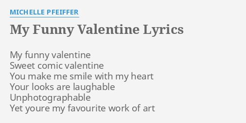 MY FUNNY VALENTINE
