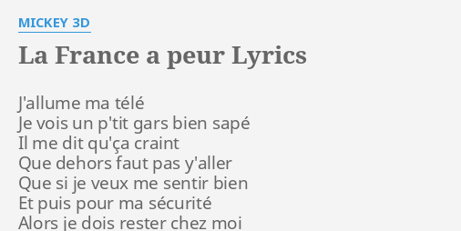 La france a peur