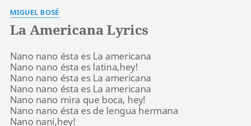 nano americana