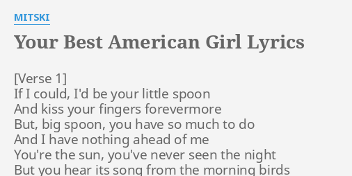 Your Best American Girl by Mitski Vintage Song Lyrics on Parchment Jigsaw  Puzzle