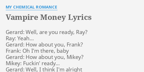 Vampire money lyrics deals