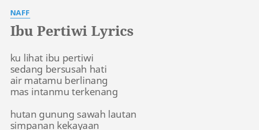 lirik lagu ibu pertiwiku