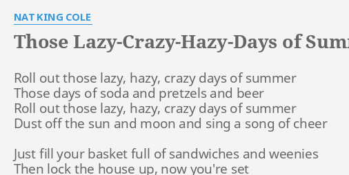 lazy hazy crazy days of summer commercial