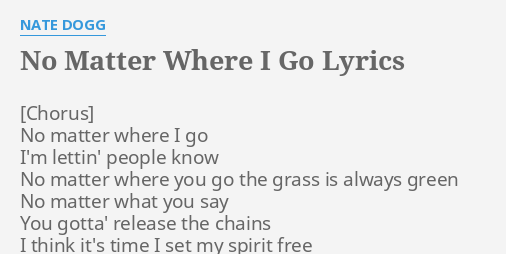 No Matter Where I Go I See The Same Hoes Lyrics