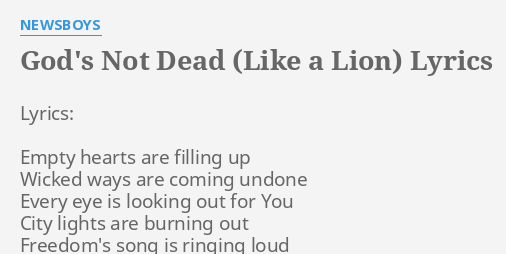 gods not dead lyrics