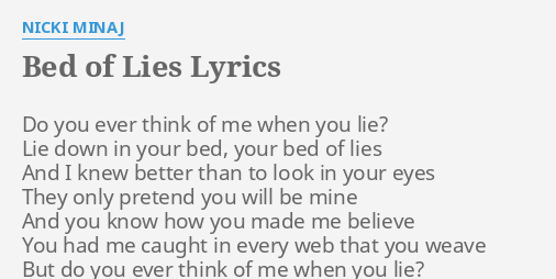 Bed of lies on sale lyrics