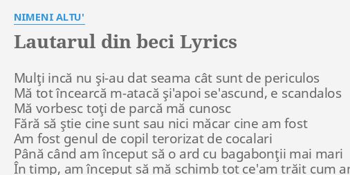 lautarul din beci