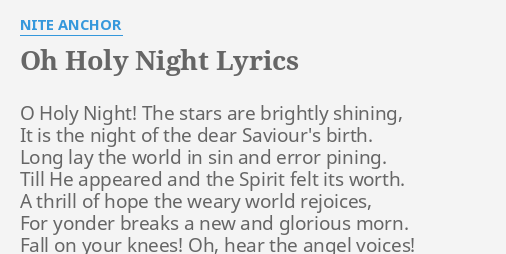 O Holy night - HomeTown (Lyrics) 