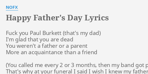 post malone happy father's day lyrics