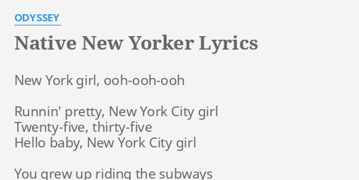 native new yorker 12 disco mix lyrics