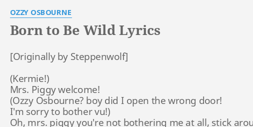ozzy osbourne born to be wild