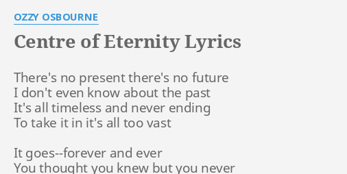 ozzy osbourne eternity