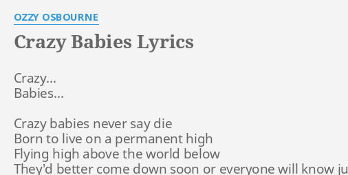 ozzy osbourne crazy babies video