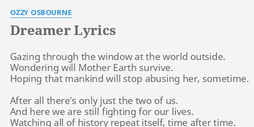 ozzy osbourne dreamer lyrics and chords