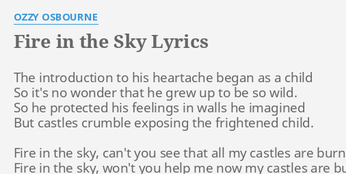 crack in the sky song ozzy osbourne