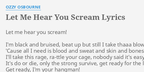 ozzy osbourne let me hear you scream tab