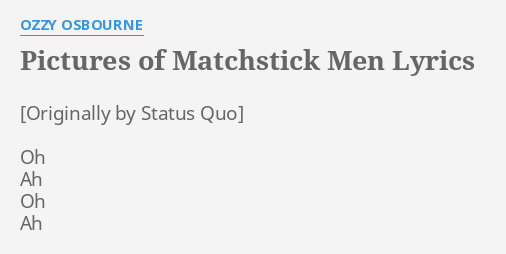 ozzy osbourne pictures of matchstick men