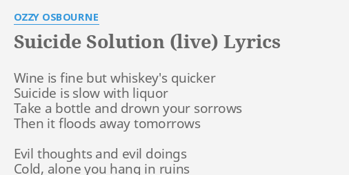 ozzy osbourne wine is fine but whiskeys quicker