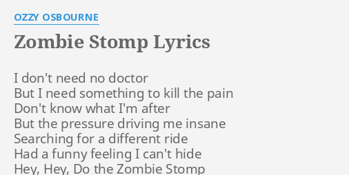 ozzy osbourne zombie stomp live