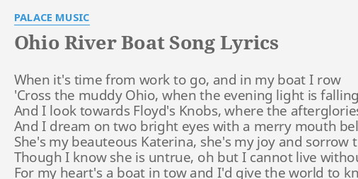 ohio riverboat song