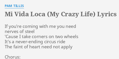 Mi Vida Loca My Crazy Life Lyrics By Pam Tillis If You Re
